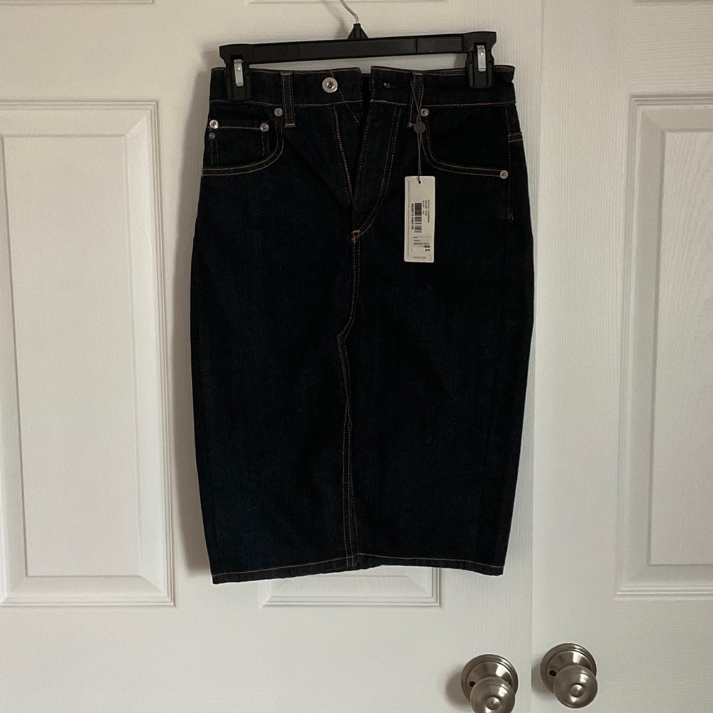 AG Adriano Goldschmied Dark Denim Skirt